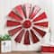Glitzhome® 28.5" Red Metal Wind Spinner Wall Décor